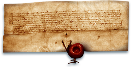 Vintage document around around 13th century